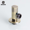 1/2 3/8 Triangle bronze plated quick open water inlet brass angle valve